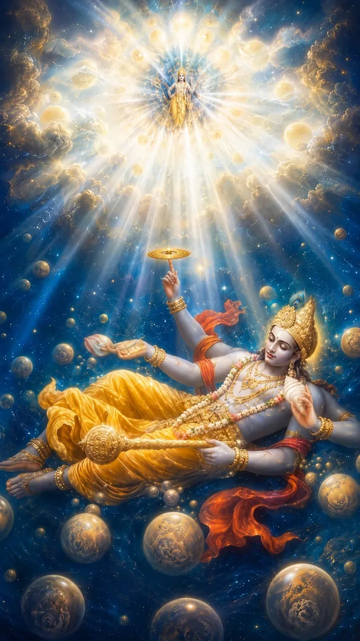 Lord Vishnu welcome artwork